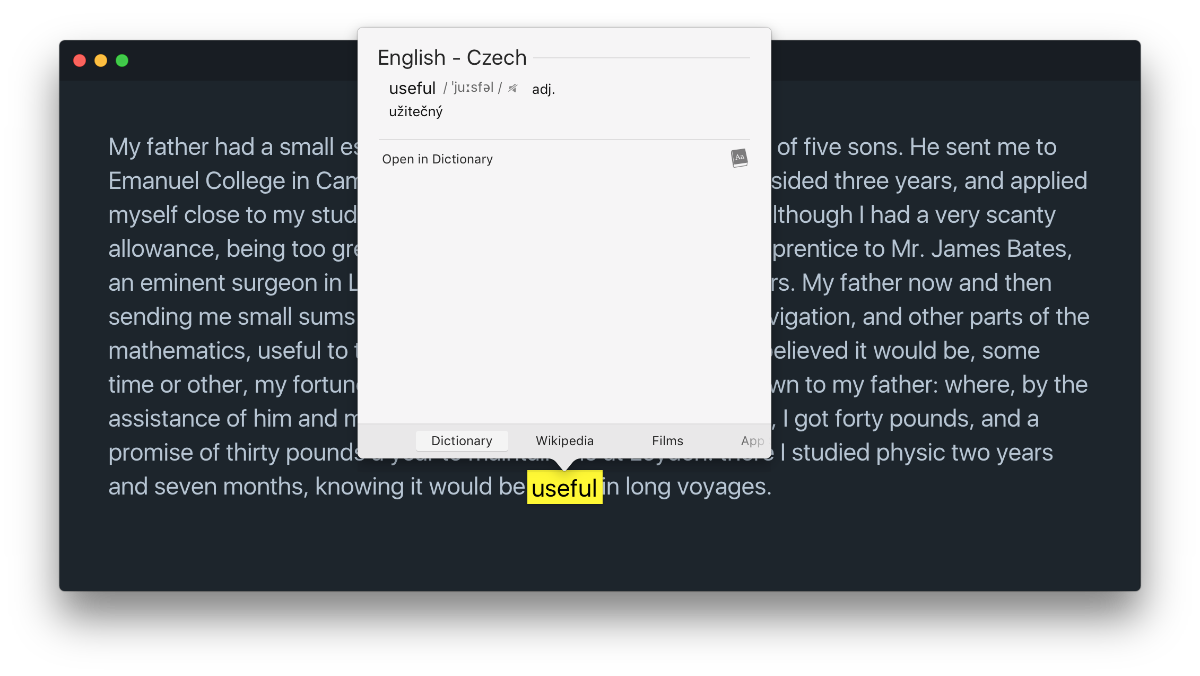 add a dictionary kindle for mac osx